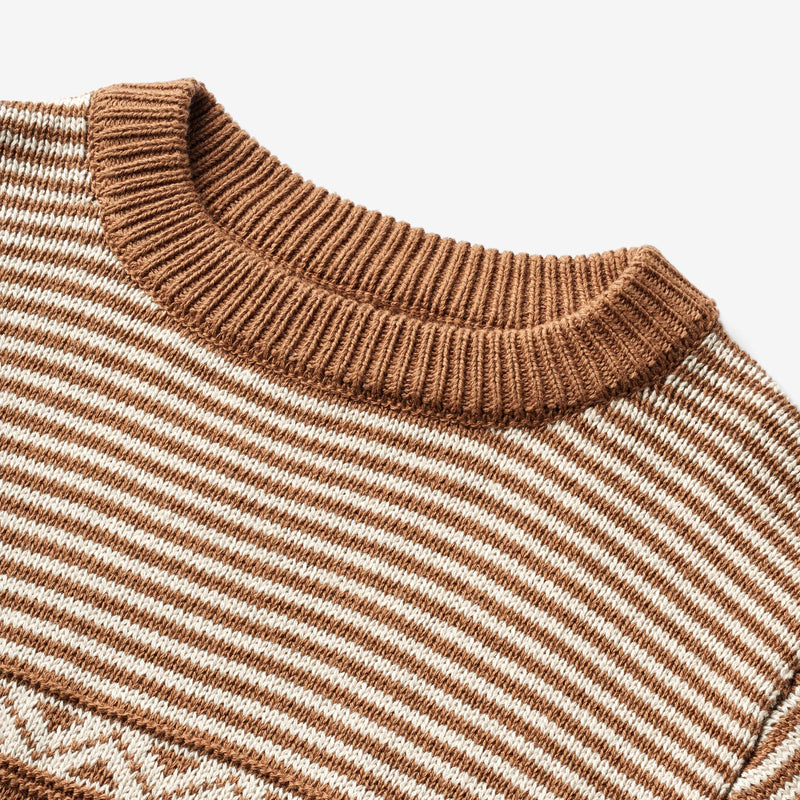 Wheat Main Strickpullover Janus Knitted Tops 5073 caramel