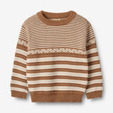 Wheat Main Strickpullover Janus Knitted Tops 5073 caramel