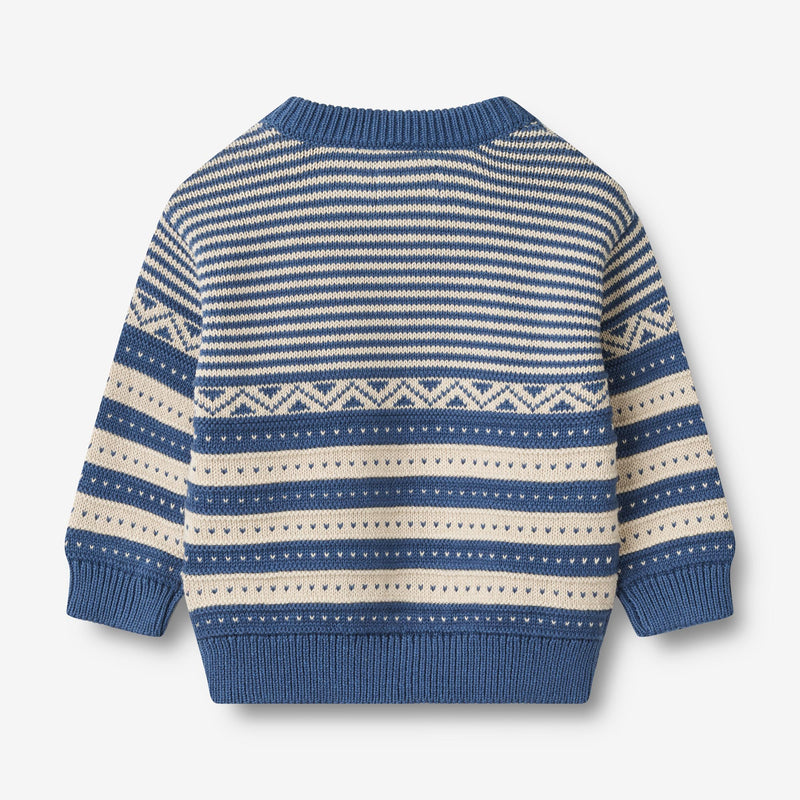 Wheat Main Strickpullover Janus | Baby Knitted Tops 1173 deep ocean