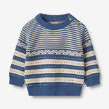 Wheat Main Strickpullover Janus | Baby Knitted Tops 1173 deep ocean