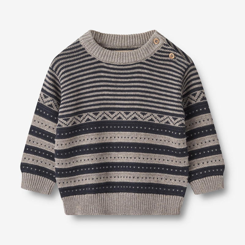 Wheat Main Strickpullover Janus | Baby Knitted Tops 1432 navy