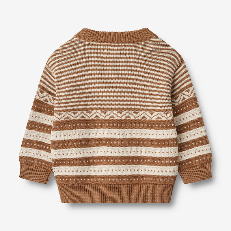 Wheat Main Strickpullover Janus | Baby Knitted Tops 5073 caramel