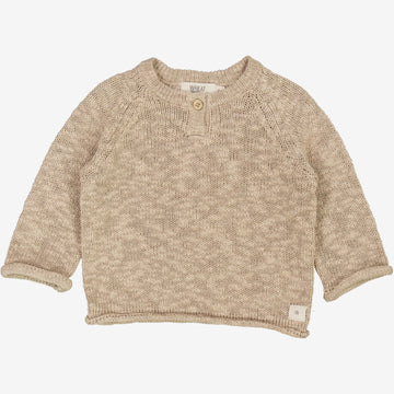 Wheat Main  Strickpullover Kaj | Baby Knitted Tops 1096 warm stone