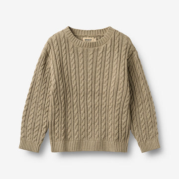 Wheat Main Strickpullover L/S Oliver Pullover 0070 gravel