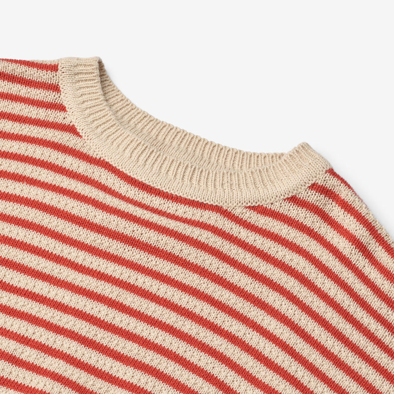 Wheat Main Strickpullover Leise Knitted Tops 2078 red stripe
