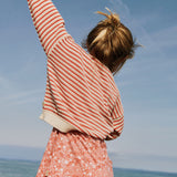 Wheat Main Strickpullover Leise Pullover 2078 red stripe