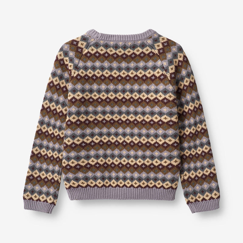 Wheat Main  Strickpullover Mimi Jacquard Knitted Tops 9404 multi lavender