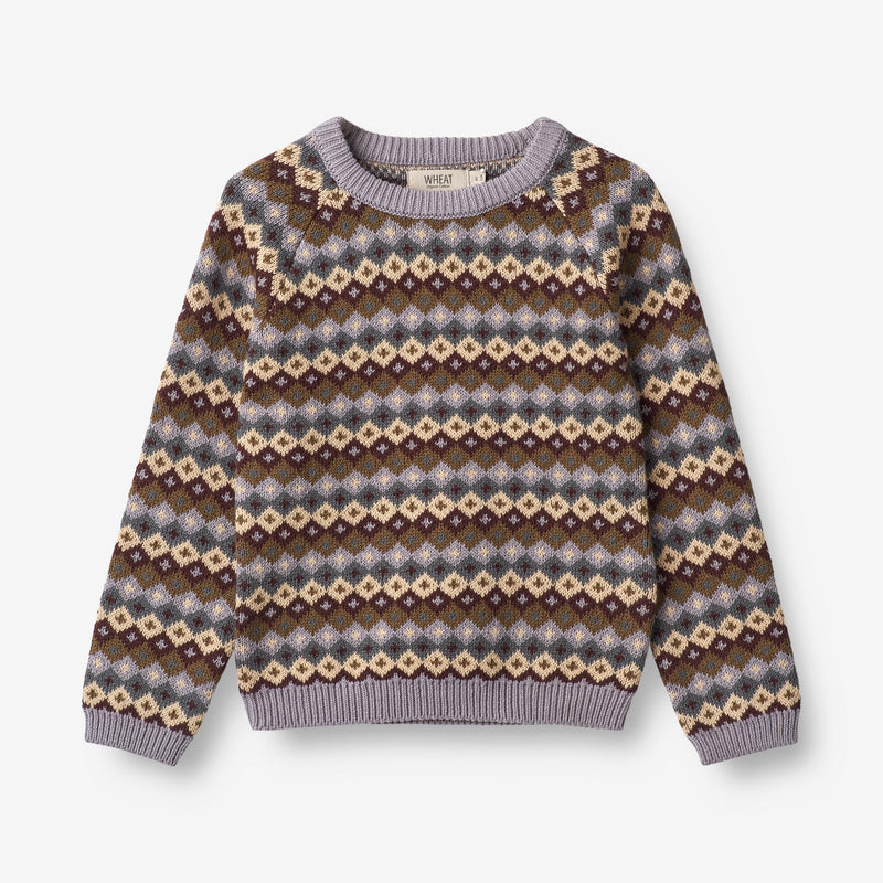 Wheat Main  Strickpullover Mimi Jacquard Knitted Tops 9404 multi lavender