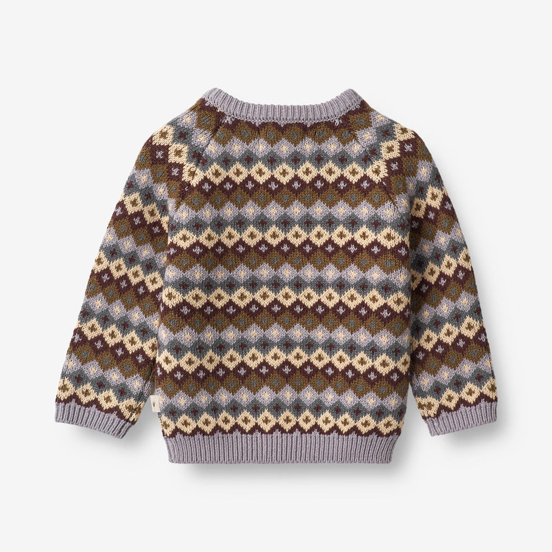 Wheat Main  Strickpullover Mimi Jacquard | Baby Knitted Tops 9404 multi lavender