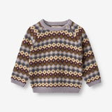 Wheat Main  Strickpullover Mimi Jacquard | Baby Knitted Tops 9404 multi lavender