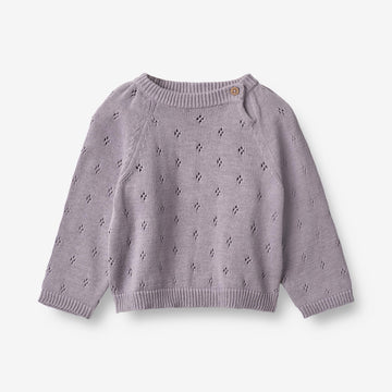 Wheat Main  Strickpullover Mira | Baby Knitted Tops 1346 lavender