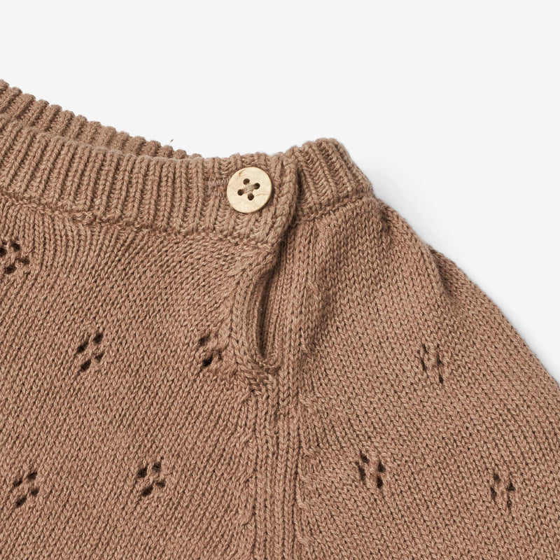 Wheat Main  Strickpullover Mira | Baby Knitted Tops 3004 cocoa brown