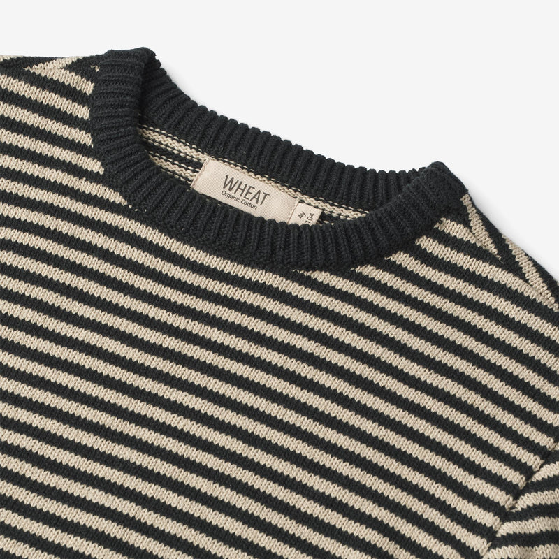 Wheat Main  Strickpullover Morgan Knitted Tops 1433 navy stripe