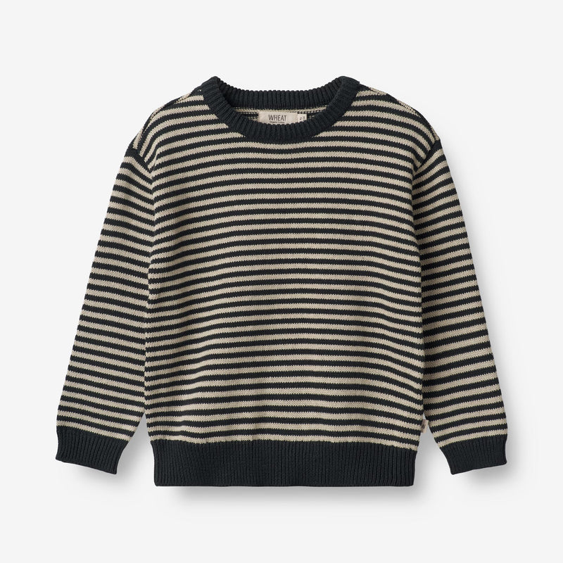 Wheat Main  Strickpullover Morgan Knitted Tops 1433 navy stripe