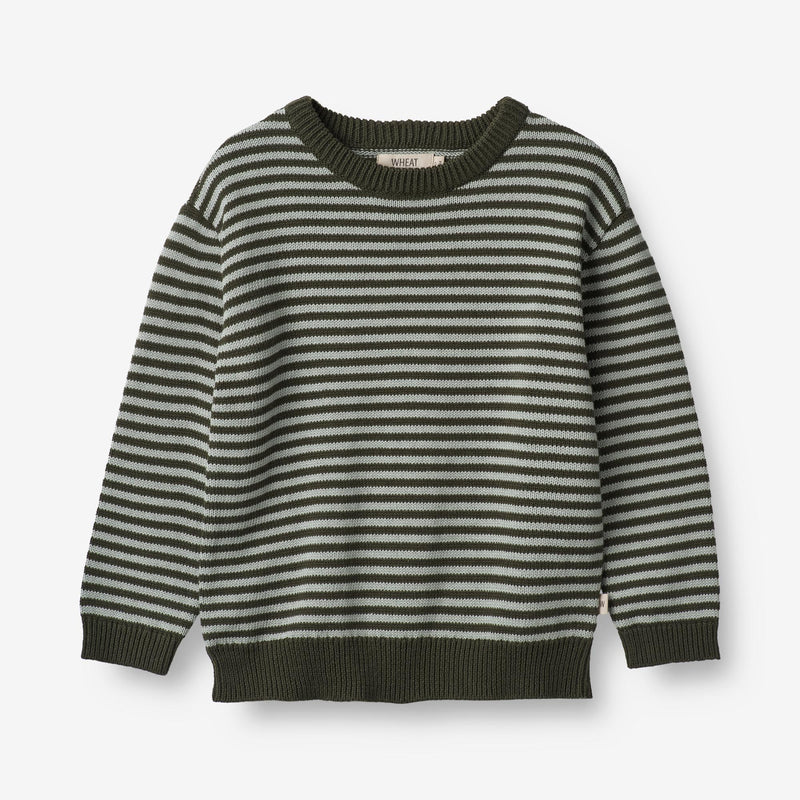 Wheat Main  Strickpullover Morgan Knitted Tops 1686 forest night stripe