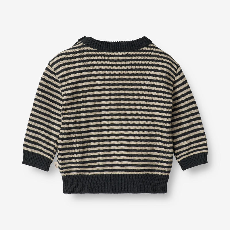 Wheat Main  Strickpullover Morgan | Baby Knitted Tops 1433 navy stripe