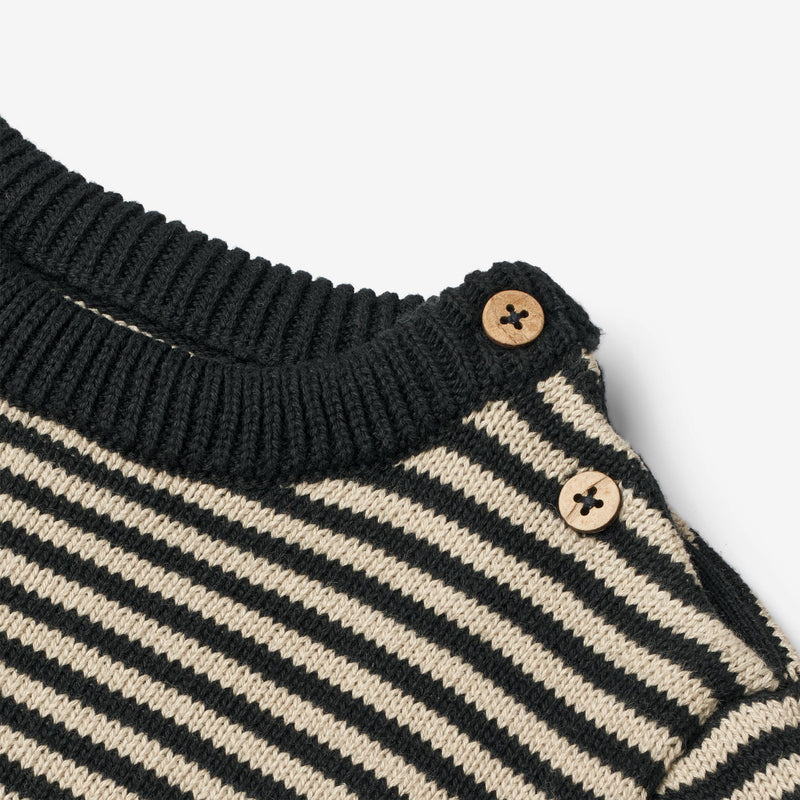 Wheat Main  Strickpullover Morgan | Baby Knitted Tops 1433 navy stripe