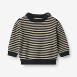 Wheat Main  Strickpullover Morgan | Baby Knitted Tops 1433 navy stripe