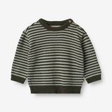 Wheat Main  Strickpullover Morgan | Baby Knitted Tops 1686 forest night stripe