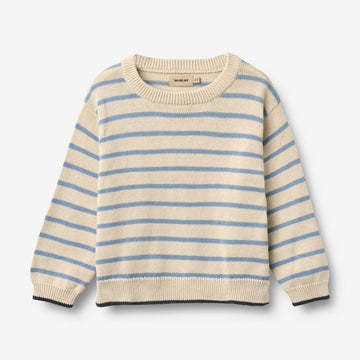 Wheat Main Strickpullover Morgan Pullover 9642 faded denim stripe