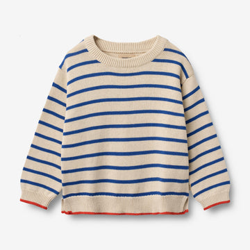 Wheat Main Strickpullover Morgan Pullover 9667 true blue stripe