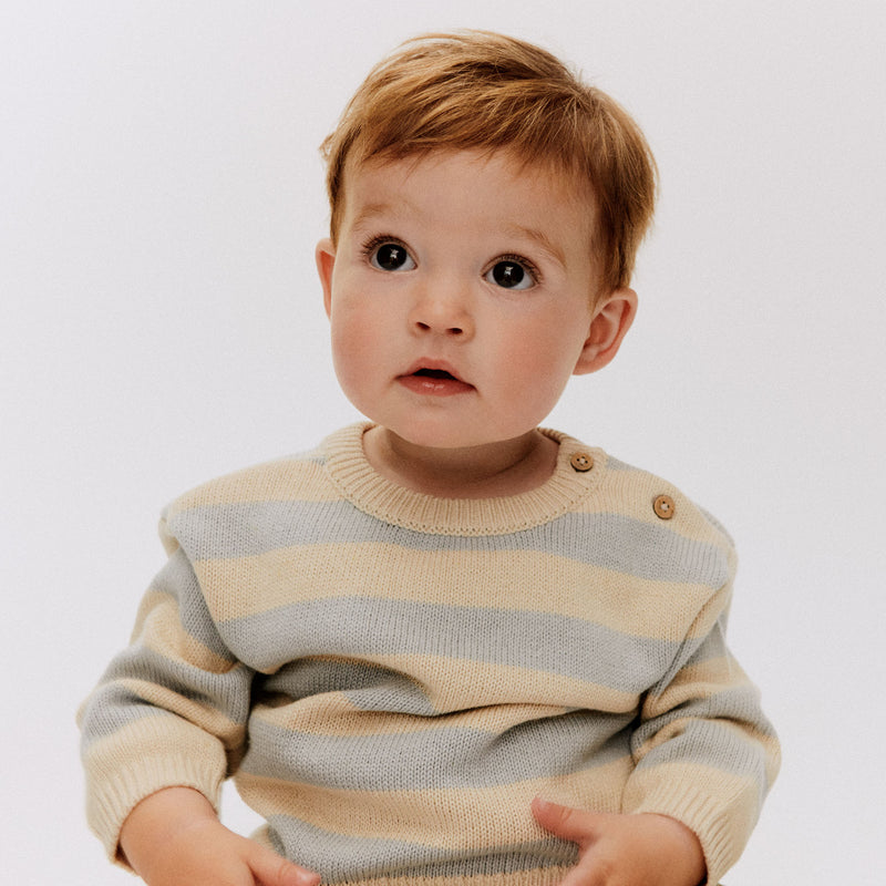 Wheat Main Strickpullover Morgan Pullover 1048 blue stripe