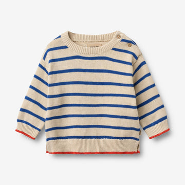 Wheat Main Strickpullover Morgan Pullover 9667 true blue stripe