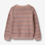 Wheat Main Strickpullover Nanna Jacquard Knitted Tops 1135 dry rose