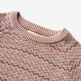 Wheat Main Strickpullover Nanna Jacquard Knitted Tops 1135 dry rose