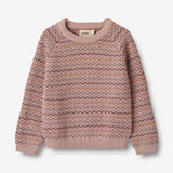 Wheat Main Strickpullover Nanna Jacquard Knitted Tops 1135 dry rose