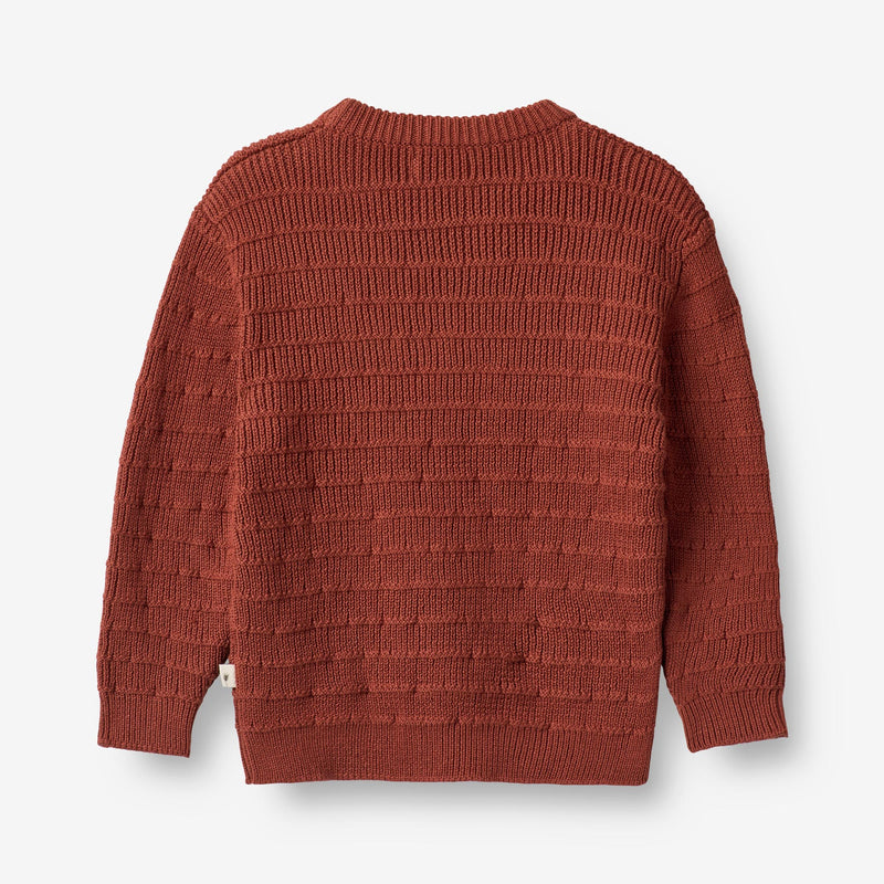 Wheat Main  Strickpullover Petro Knitted Tops 2072 red