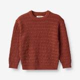 Wheat Main  Strickpullover Petro Knitted Tops 2072 red