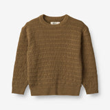 Wheat Main  Strickpullover Petro Knitted Tops 4143 green bark