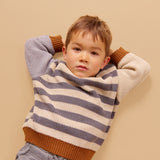 Wheat Main Strickpullover Rasmus Pullover 9596 flint stripe