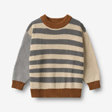 Wheat Main Strickpullover Rasmus Pullover 9596 flint stripe