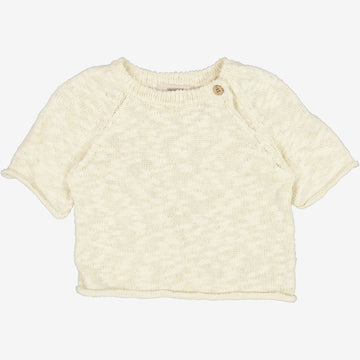 Wheat Main  Strickpullover Vilna | Baby Knitted Tops 3129 eggshell 