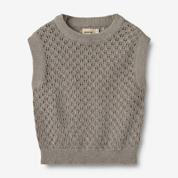 Wheat Main Strickpullunder Saga Knitted Tops 3229 warm grey melange