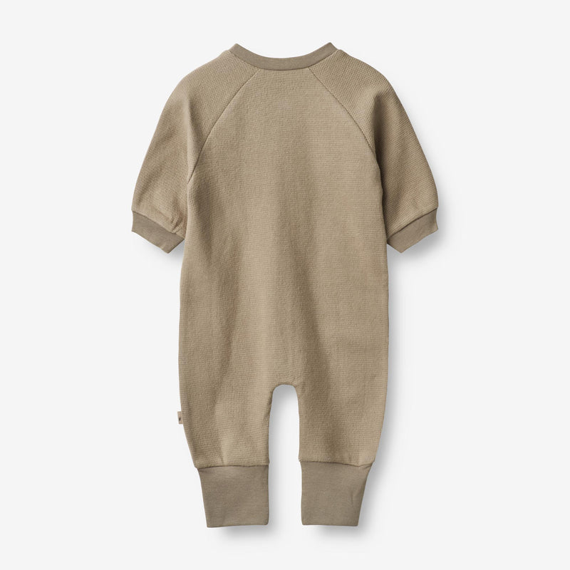 Wheat Main  Sweat-Strampler Lou | Baby Jumpsuits 3239 beige stone