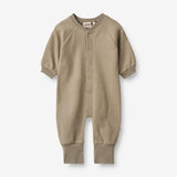 Wheat Main  Sweat-Strampler Lou | Baby Jumpsuits 3239 beige stone