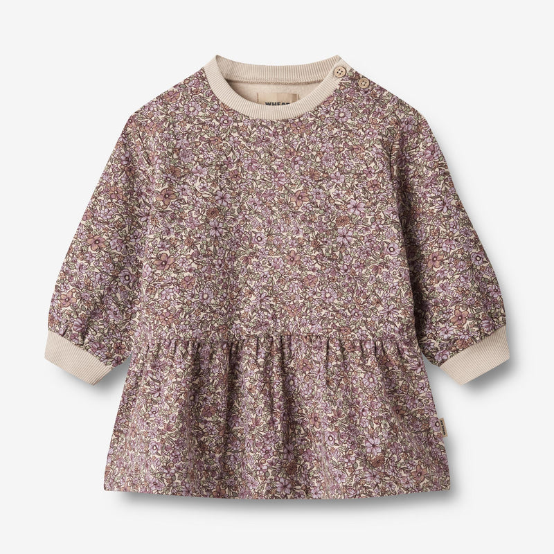 Wheat Main Sweatkleid Zenia | Baby Dresses 1358 lilac flowers