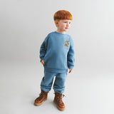 Wheat Main Sweatshirt L/S Abzeichen Sander Sweatshirt 9575 winter blue