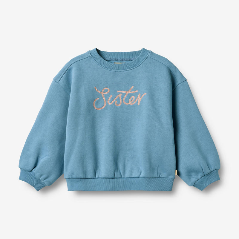Wheat Main Sweatshirt L/S Bestickung Eliza Sweatshirt 9575 winter blue