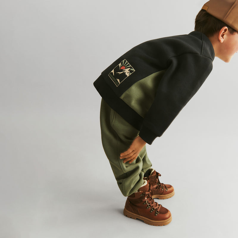 Wheat Main Sweatshirt L/S Block Ellis Sweatshirt 1432 navy