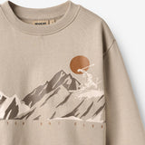 Wheat Main Sweatshirt L/S Ellis Print Sweatshirt 9711 grey moon