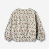Wheat Main Sweatshirt L/S Lia Sweatshirt 9539 slightly green flowers
