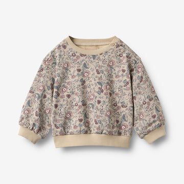 Wheat Main Sweatshirt L/S Lia Sweatshirt 9904 soft sand flowers