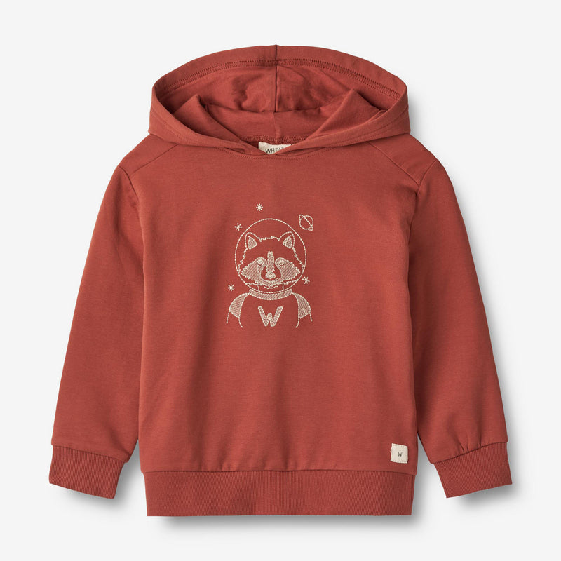 Wheat Main  Sweatshirt mit Waschbär im Weltraum Sweatshirts 2072 red