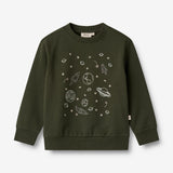 Wheat Main  Sweatshirt mit Weltaum-Stickerei Sweatshirts 4097 deep forest