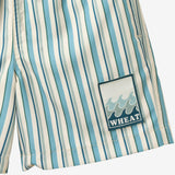 Wheat Main Swim Trunk Hansi badge Shorts 9630 aqua stripe
