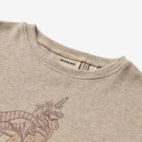 Wheat Main T-Shirt Freunde beim Schlittschuhlaufen Jersey Tops and T-Shirts 0072 gravel melange
